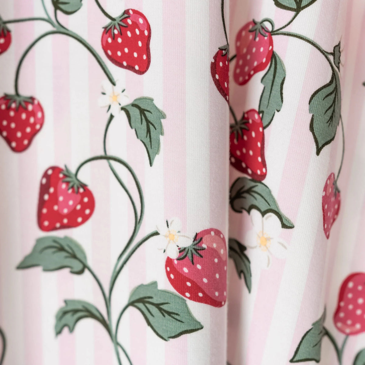 Zippered Footie in Strawberry Fields