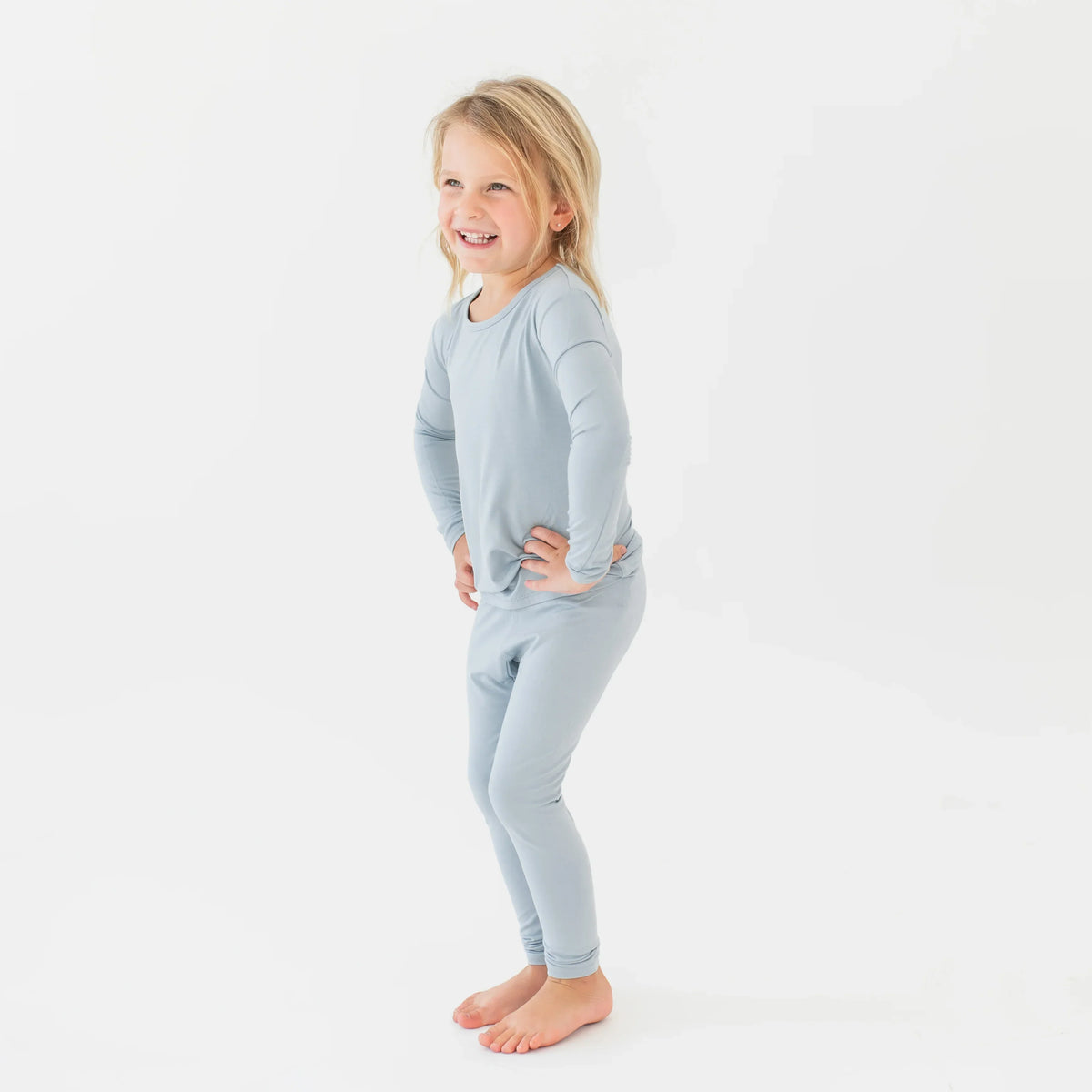 Long Sleeve Pajamas in Fog