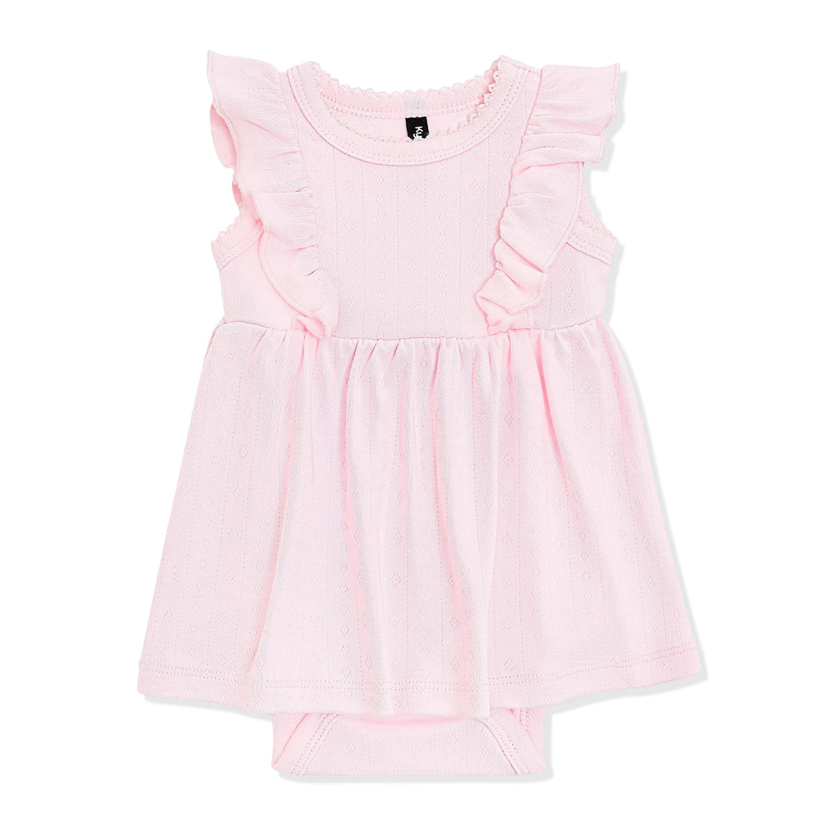 Pointelle Bodysuit Dress in Sakura