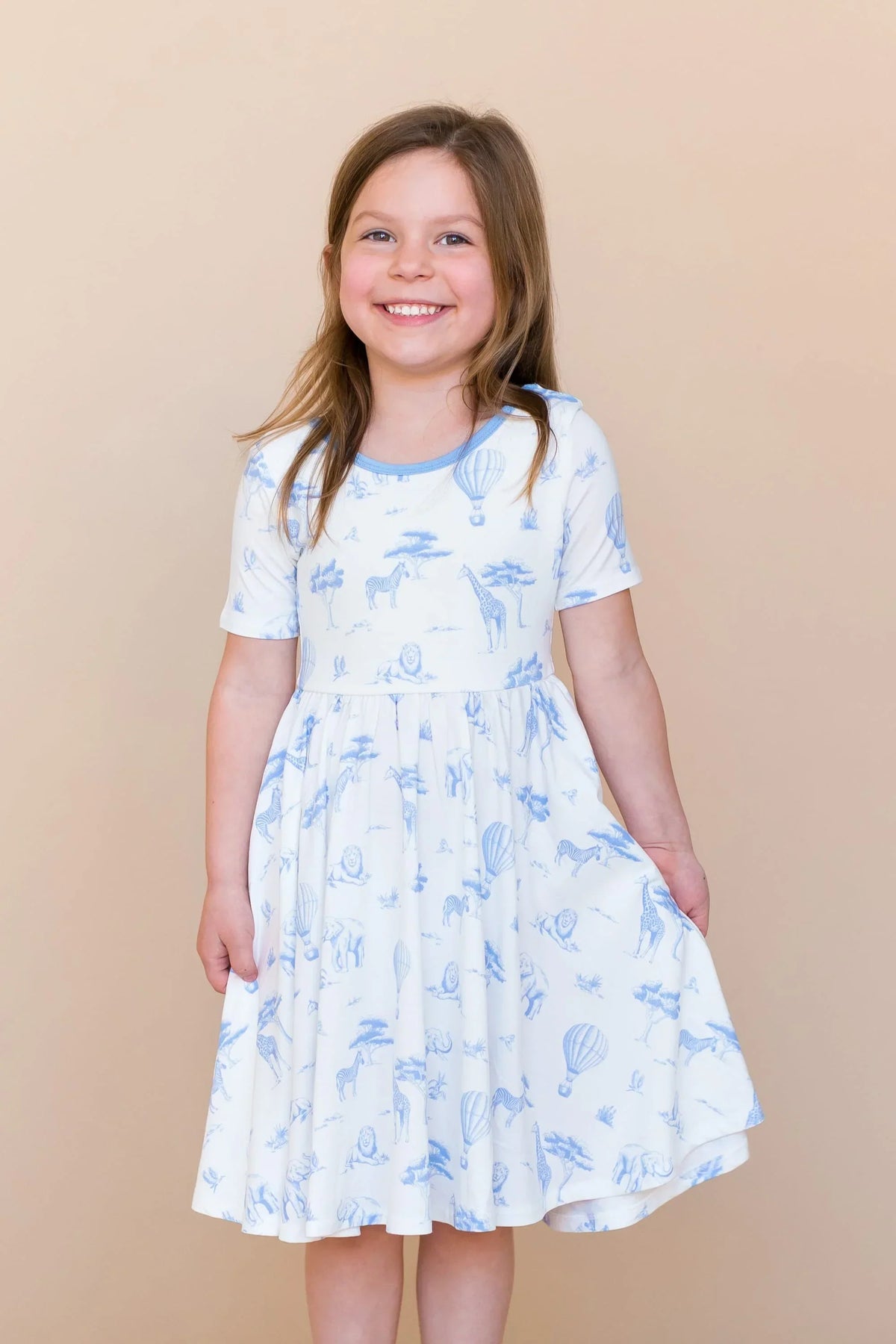 Twirl Dress in Toile Safari