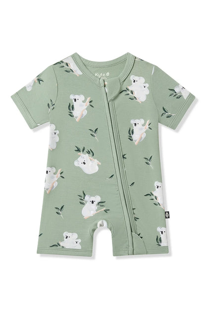 Zipper Shortall Romper in Koala