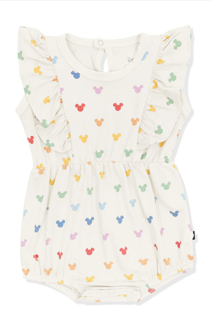 Bubble Romper in Pastel Mickey Mouse