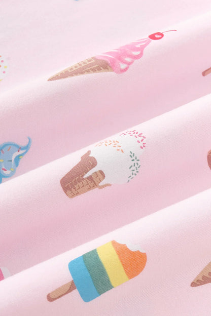 Twirl Bodysuit Dress in Sakura Ice Cream