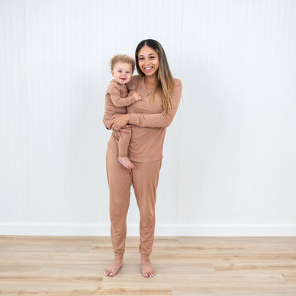 Women's Jogger Pajama Set in Latte