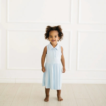 Polo Bodysuit Dress in Breeze