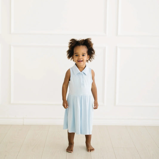 Polo Bodysuit Dress in Breeze