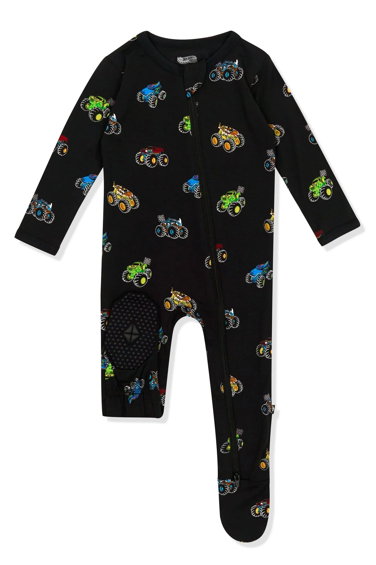 Zippered Footie in Monster Truck