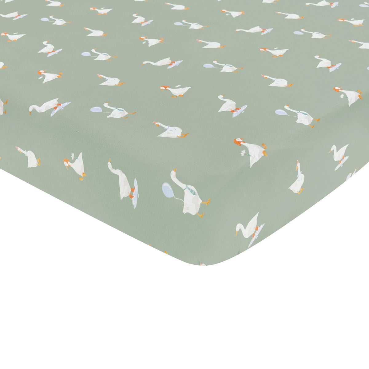 Mini Crib Sheet in Silly Goose