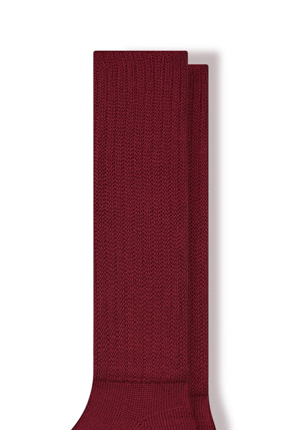 Adult Scrunch Socks in Ruby