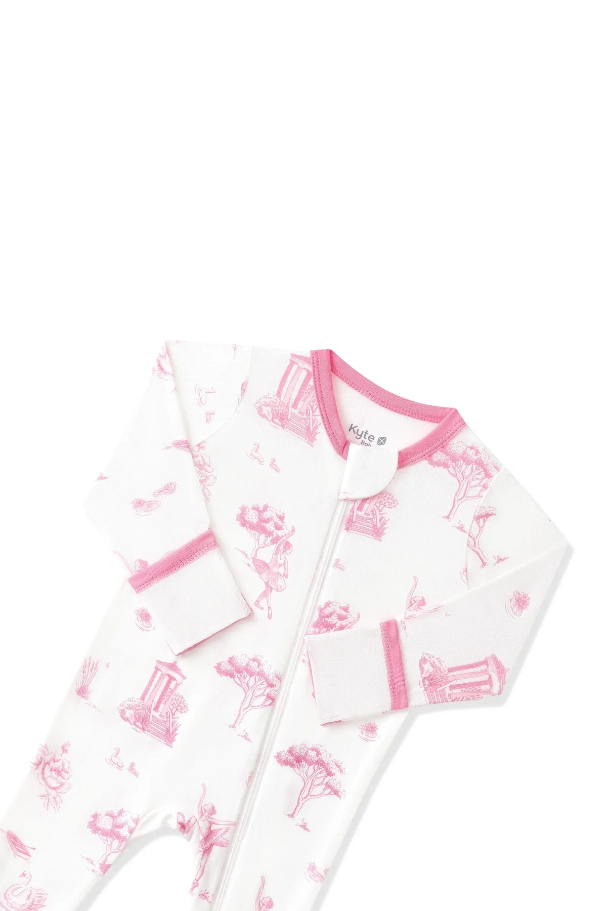Zippered Footie in Toile Ballet