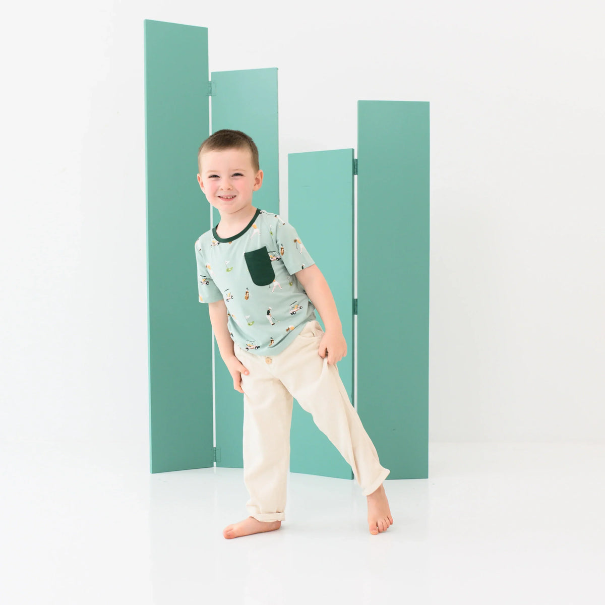 Toddler Crew Neck Tee in Golf