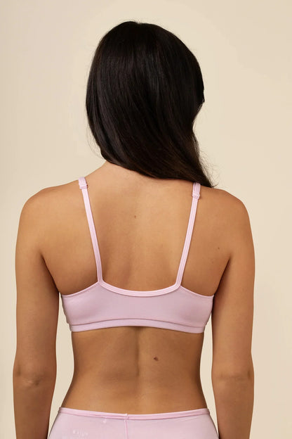 Women's Cross Front Bralette in Peony