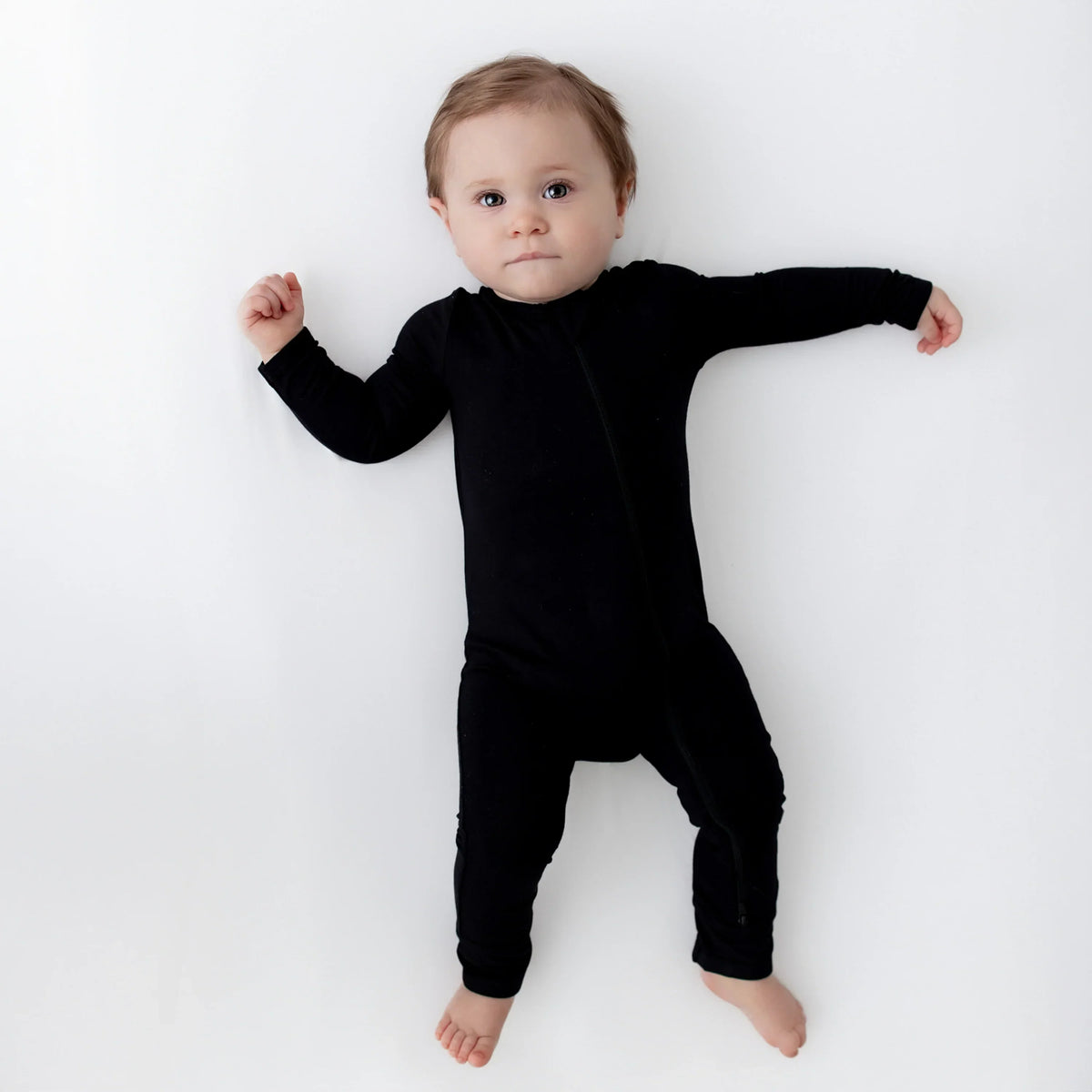 Zippered Romper in Midnight