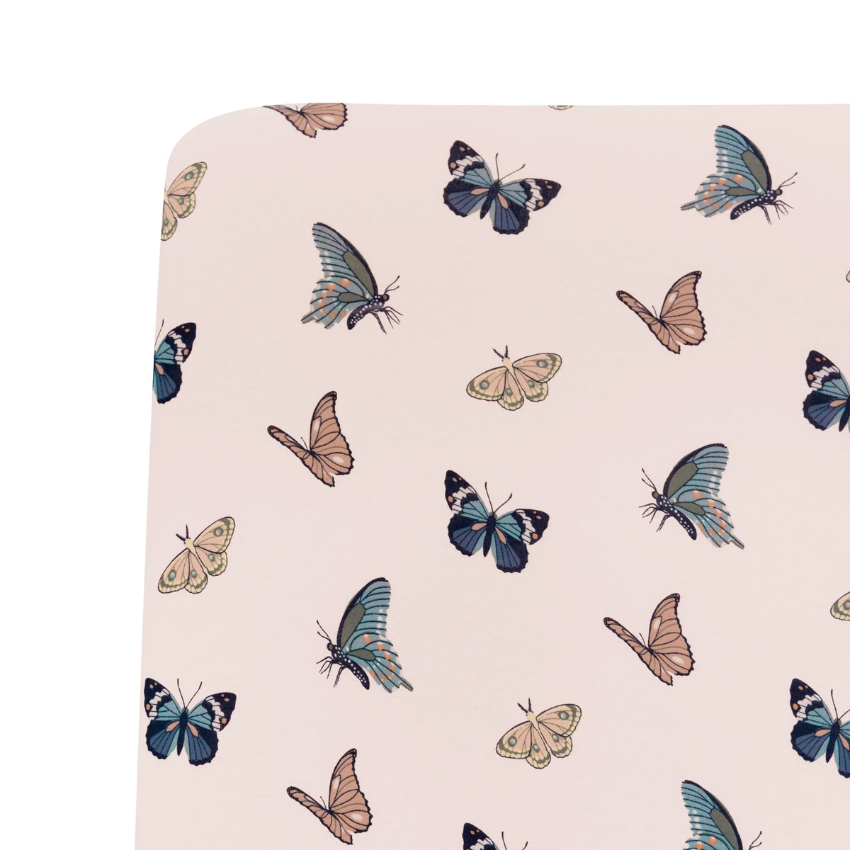 Crib Sheet in Blush Butterfly