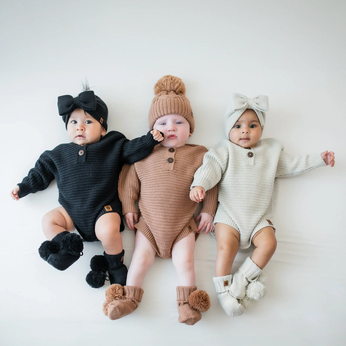 Chunky Knit Romper in Oat