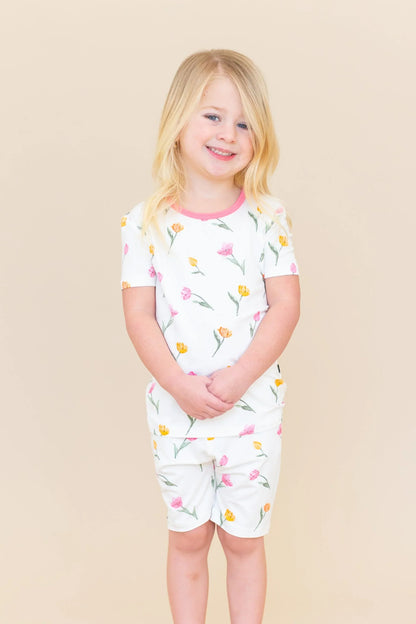 Short Sleeve Pajamas in Tulip