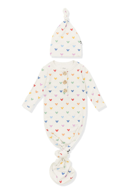 Knotted Gown with Hat Set in Pastel Mickey Mouse