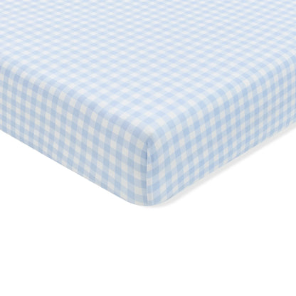 Crib Sheet in Gingham Breeze