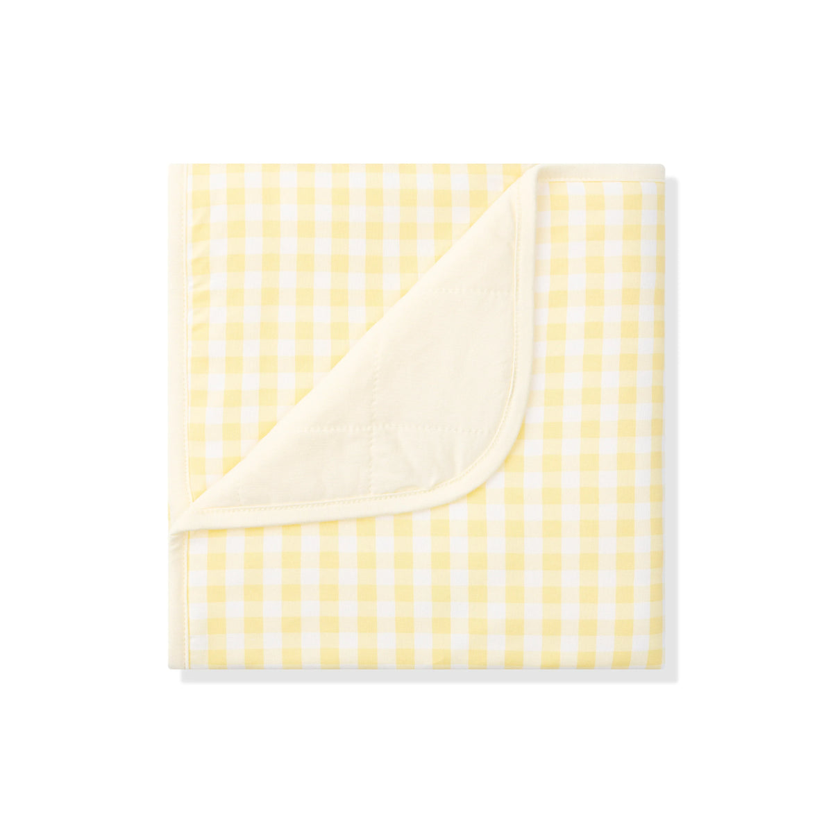 Baby Blanket in Gingham Chamomile 1.0
