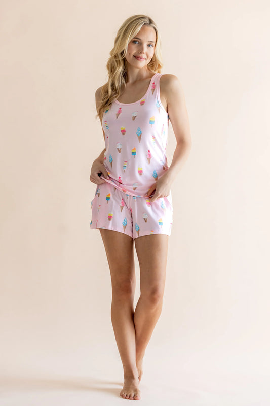 Women's Tank Set in Sakura Ice Cream