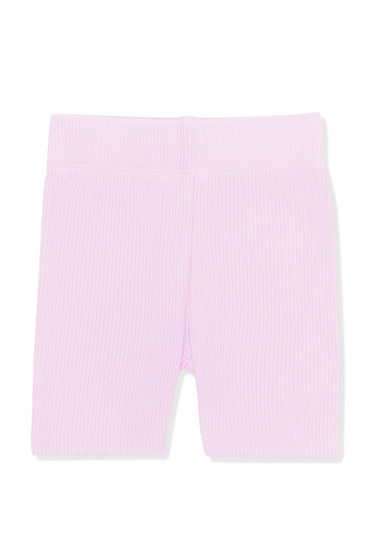Ribbed Toddler Biker Shorts in Thistle