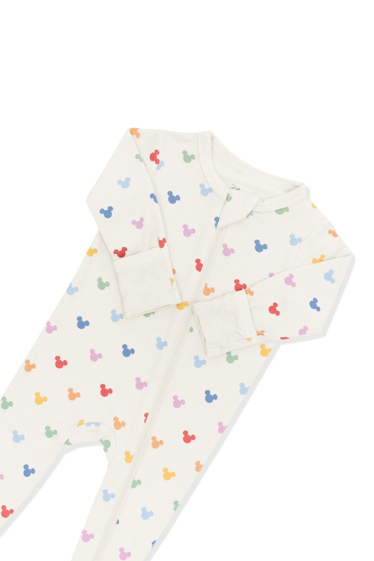 Zippered Footie in Pastel Mickey Mouse