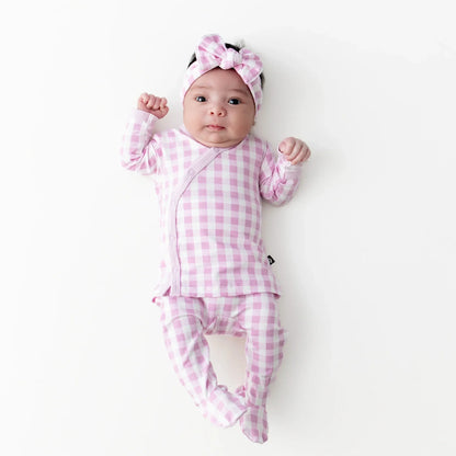 Take Me Home Set with Bow in Gingham Thistle
