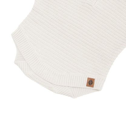 Chunky Knit Romper in Oat