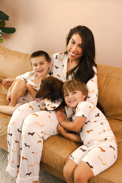 Short Sleeve Pajamas in Dachshund