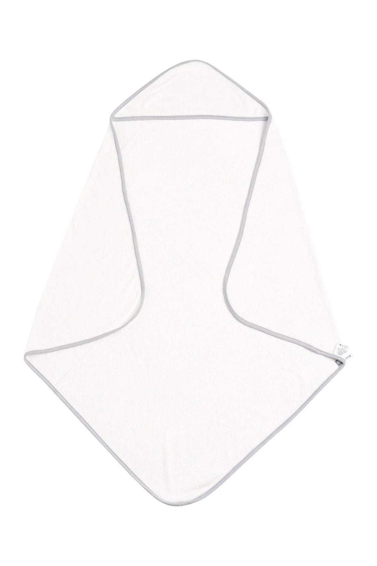Hooded Bath Towel in Cloud with Storm Trim