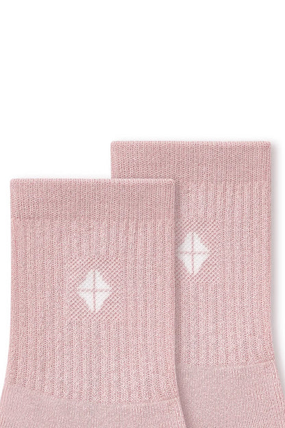 Adult Crew Socks in Blush