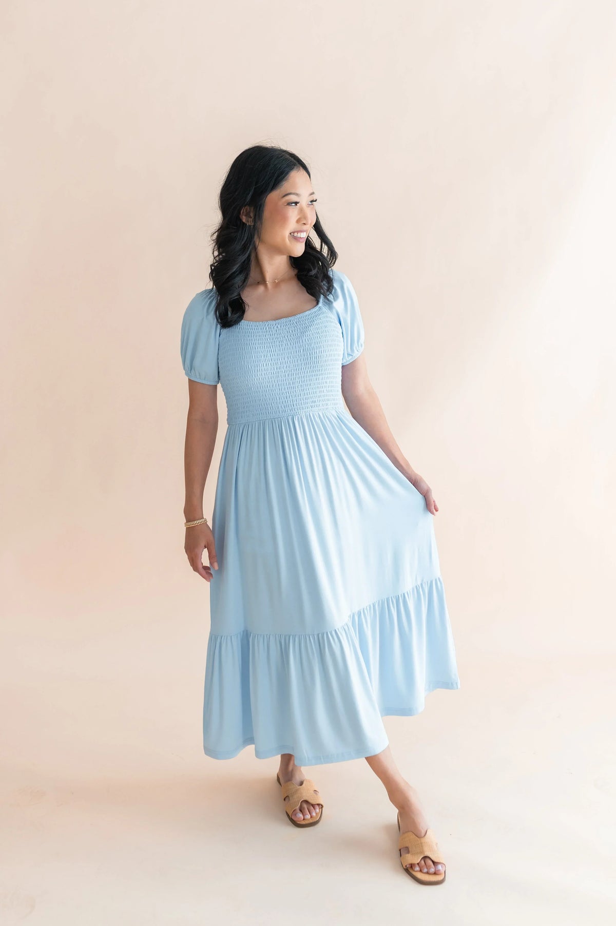 Women’s Smocked Dress in Breeze