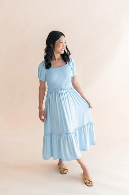 Women’s Smocked Dress in Breeze