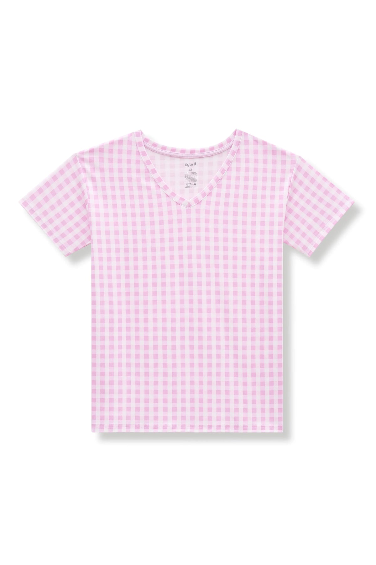 Women's Relaxed Fit V-Neck in Gingham Thistle