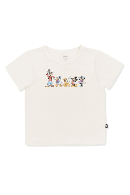 Toddler Basic Tee in Mickey and Friends on Ecru