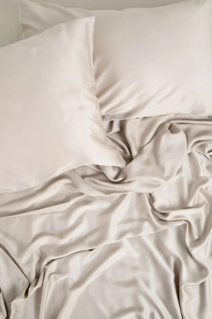Bamboo Sateen Pillowcase Set in Sand Stone