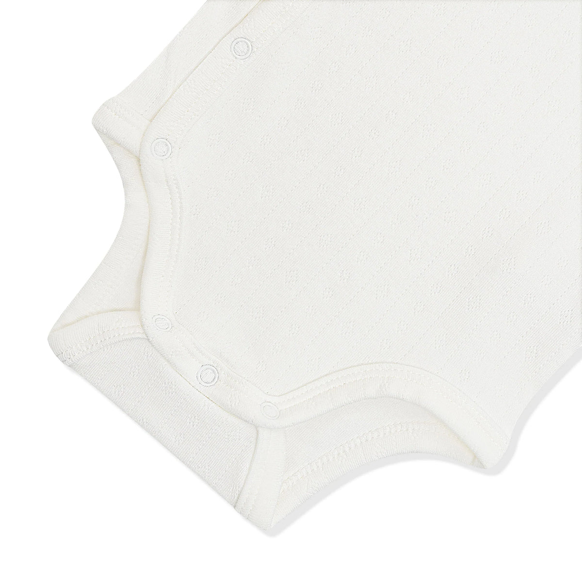 Pointelle Kimono Bodysuit in Cloud