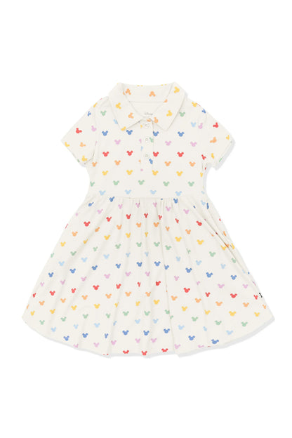 Polo Dress in Pastel Mickey Mouse