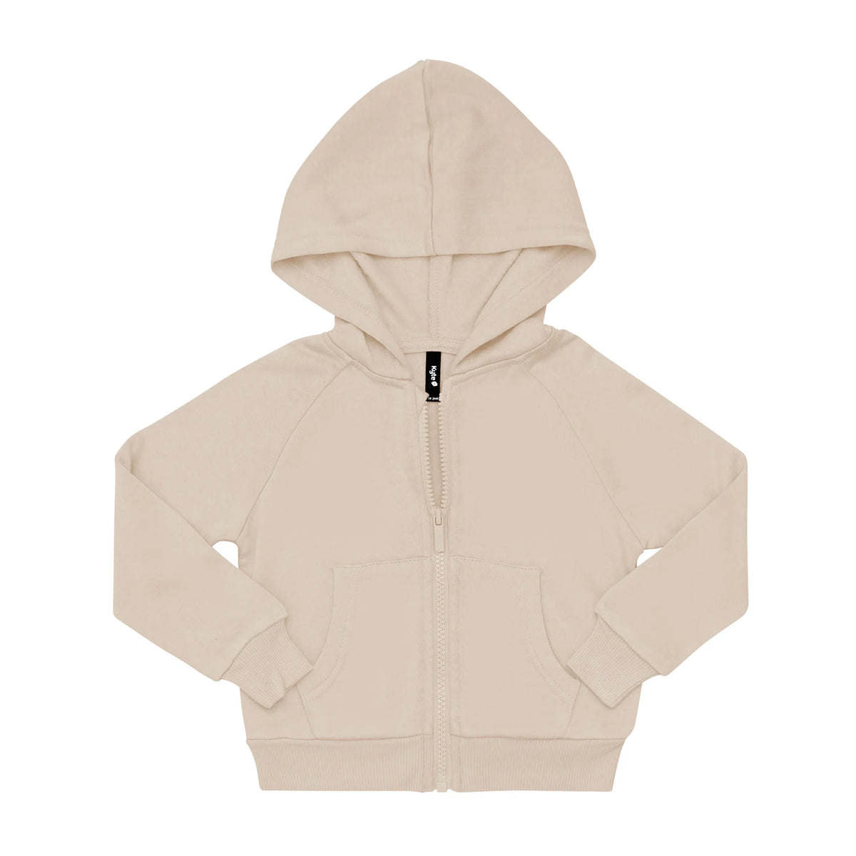 Fleece Zip Up Hoodie in Almond