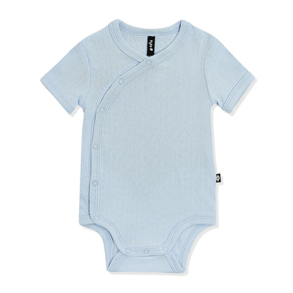 Pointelle Kimono Bodysuit in Breeze