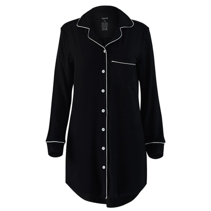 Long Sleeve Women’s Nightshirt in Midnight