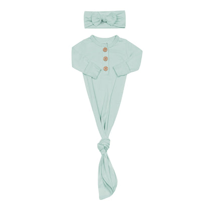 Knotted Gown with Bow Set in Sage
