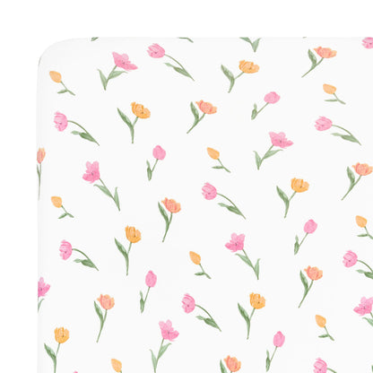 Mini Crib Sheet in Tulip