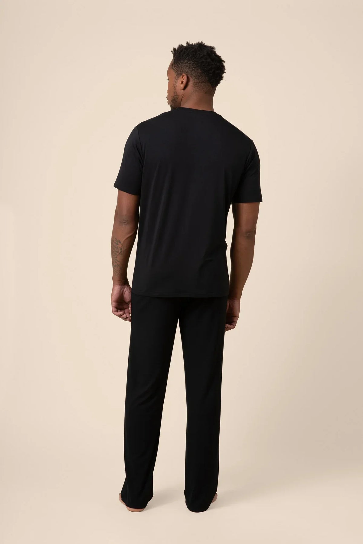 Men's Short Sleeve & Pant PJ Set in Midnight