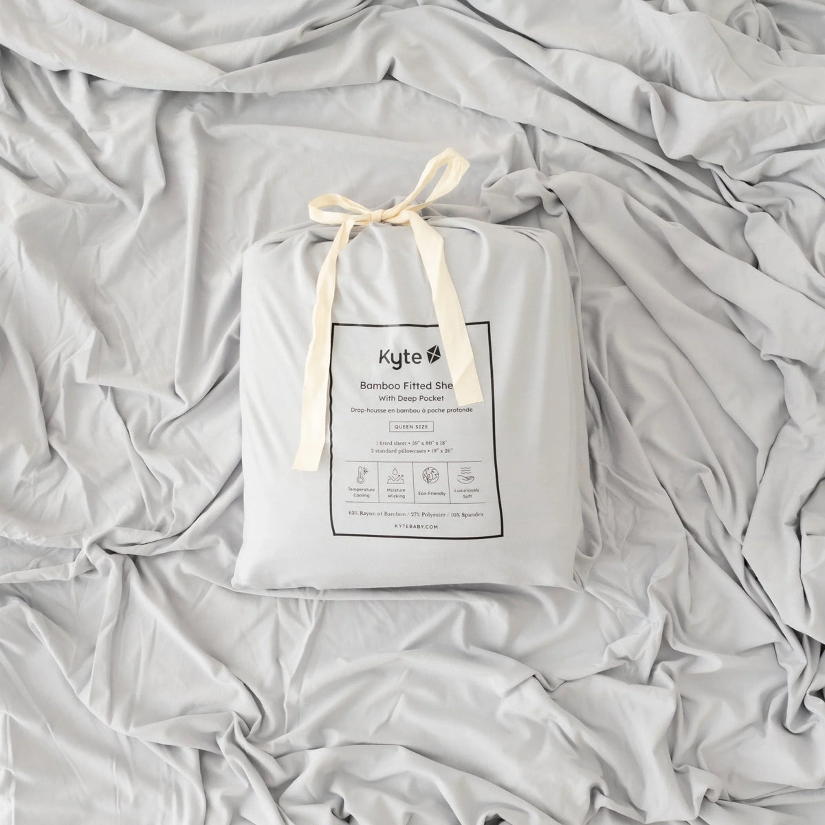Fitted Sheet with Pillowcases in Storm