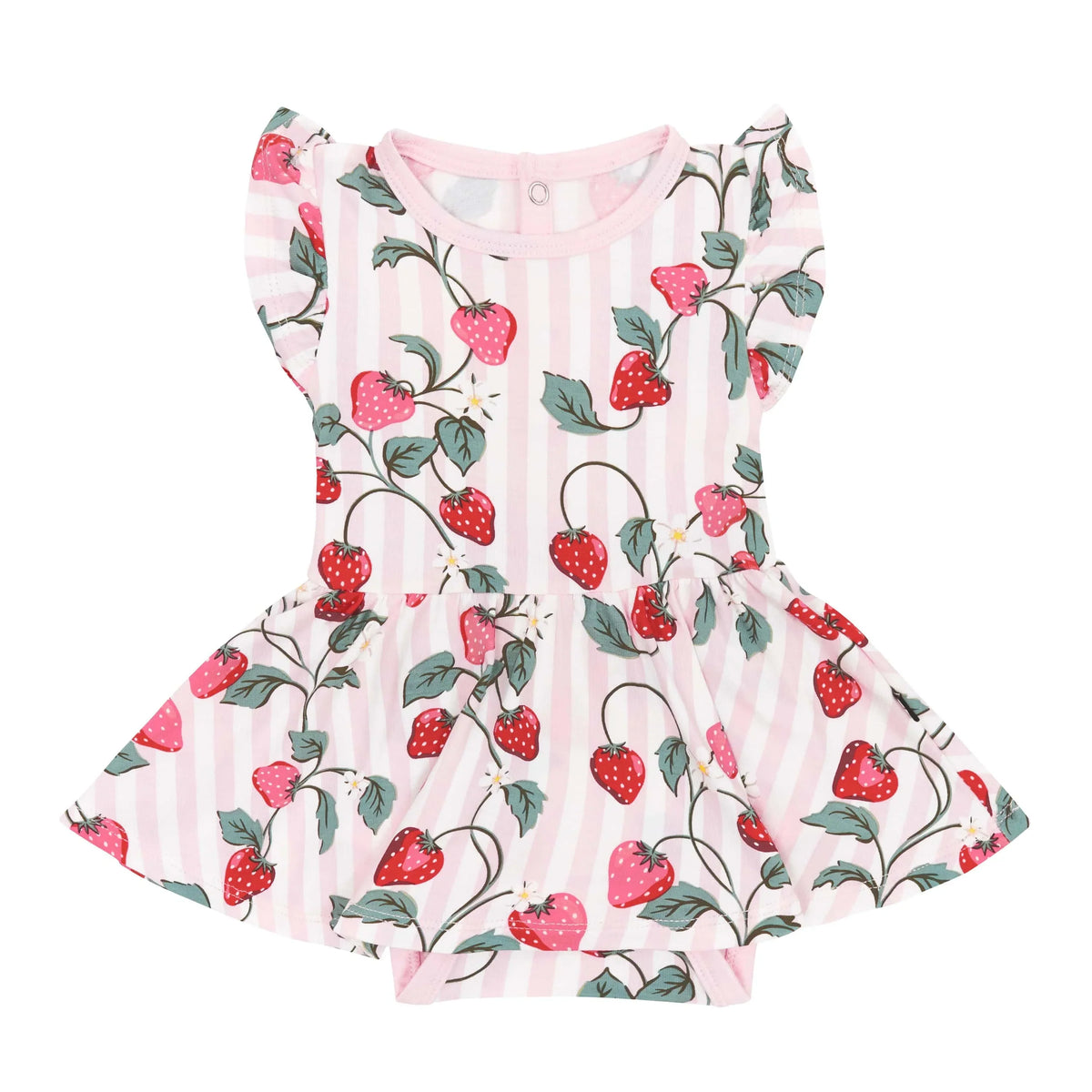 Twirl Bodysuit Dress in Strawberry Fields