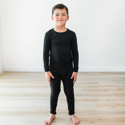 Long Sleeve Pajamas in Midnight