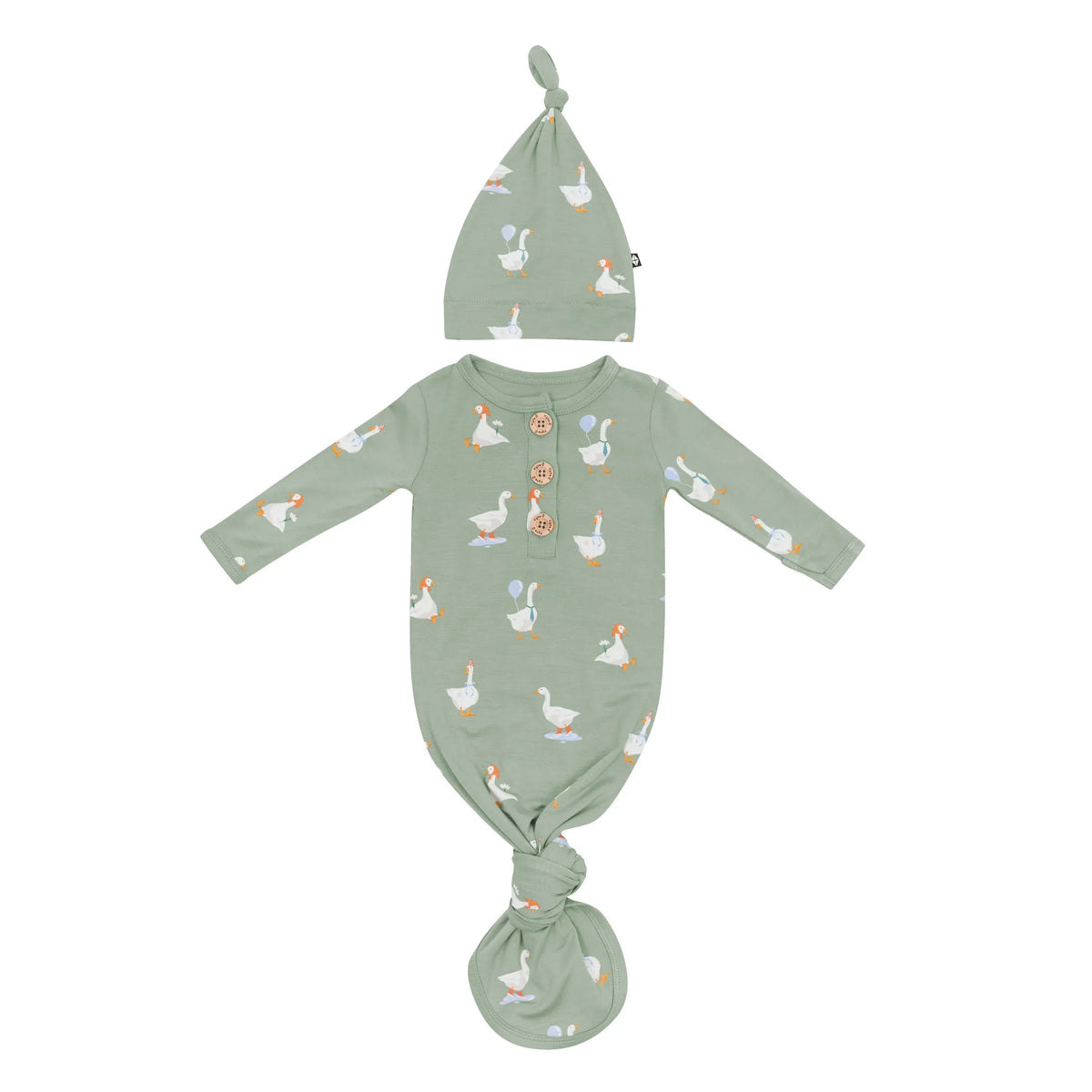Knotted Gown with Hat Set in Silly Goose