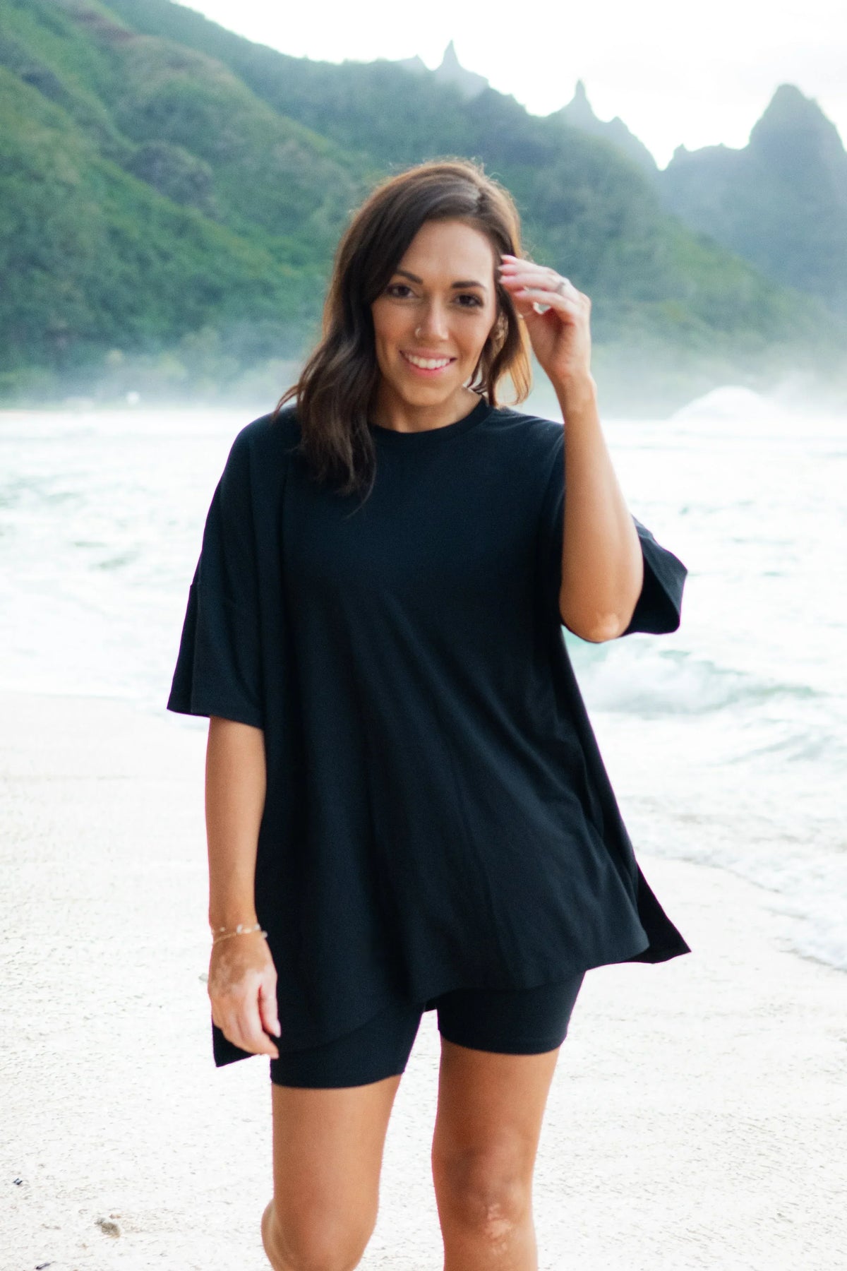Women’s Biker Short Set in Midnight