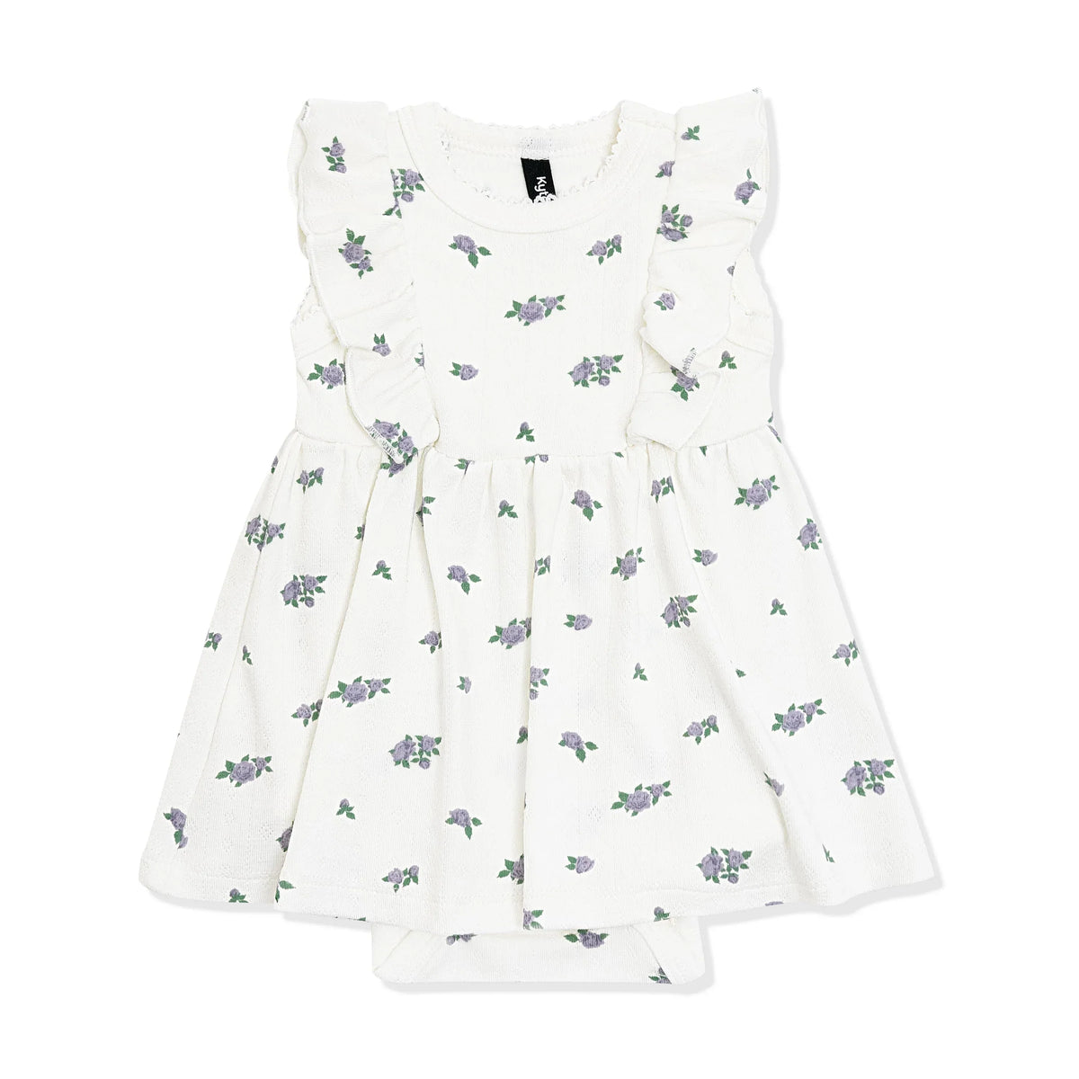 Pointelle Bodysuit Dress in Spray Rose